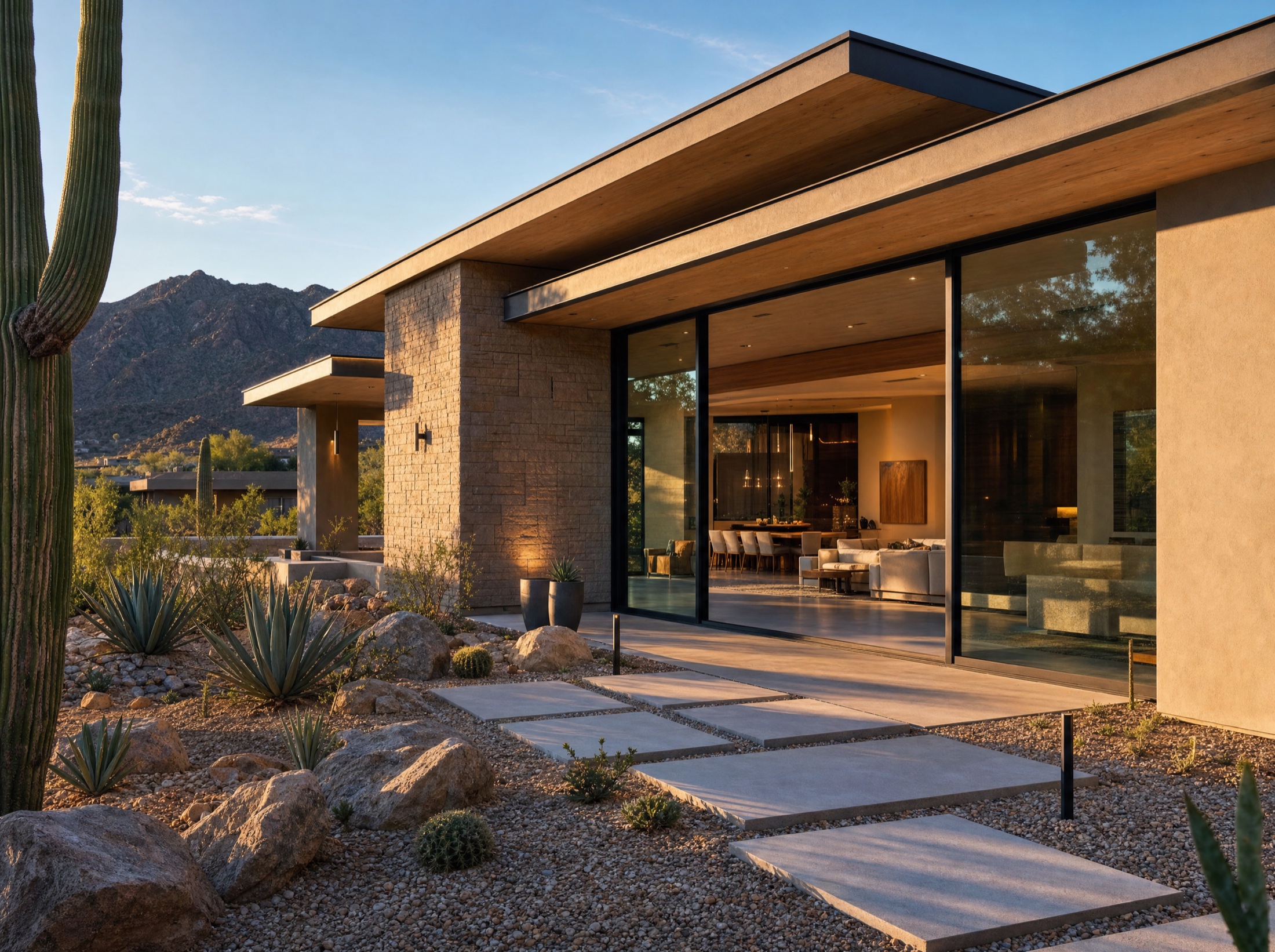 Finished Avenir home at golden hour